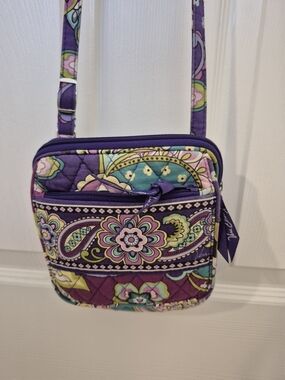 Vera Bradley Purple Quilted Crossbody Bag "Plum Crazy"